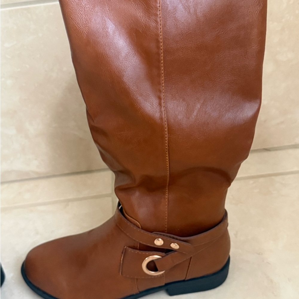 BAMBOO Tan Over the Knee Boots
